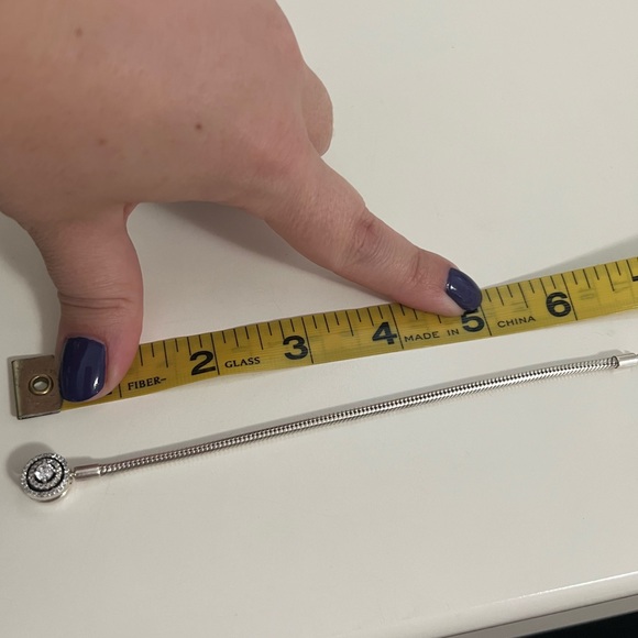 Pandora Moments Cubic Zirconia Halo Bracelet, 6.75” Length - Picture 7 of 10